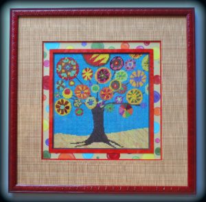 Artisans Corner Gallery Custom Picture Framing Needlepoint framed with hand painted accent