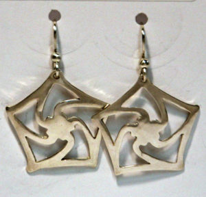 Artisans Corner Gallery Terri Hickey Jewelry Ninja Star Earrings