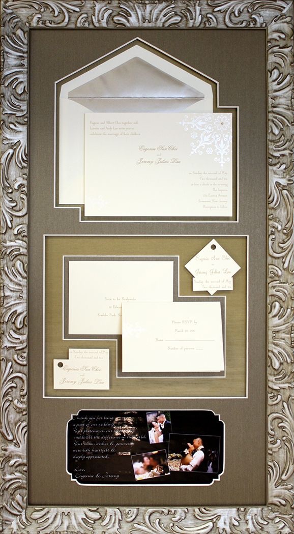 Artisans Corner Gallery Custom Picture Framing Wedding invitation Example