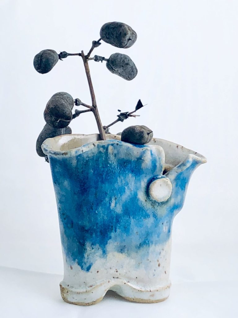 Artisans Corner Gallery KC Henry Organic Pottery blue