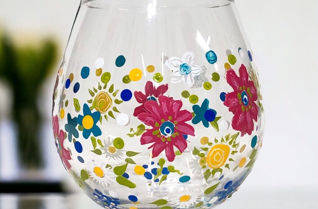 Spring Fling Wine Glass Painting